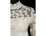 Size 6 Wedding Dress - Exquisite Peau du Soie & Net Bridal Gown by Priscilla of Boston - Attached Train - 1960s Wedding - Bust 34 - 32789-1