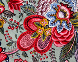 Beautiful Interior Designer Fabric - The Persian Splendors - 1.4 Yards x 28" - French 1980s Decorator Sample for Upholstery Drapes Cushions