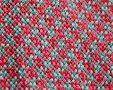 1940s 50s Houndstooth Tie - Plum & Blue Artisan HandWoven Wool by Apache Cravat - 30s 40s 1950s Mens Necktie Fringe End - Handsome Swing Era