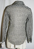 XXS 1960s Black Squares & White Dots Casual Shirt - Size 000 Mod Style Top - Unique - Bold 60s Blouse - Deadstock - Bust 33 - 30920-1