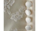 Size 4 Wedding Dress - Classic Vintage 1960s Satin & Lace Appliqued Bridal Gown by Priscilla of Boston - Small 60s Bridalwear NWT - Bust 33