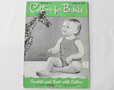 Lot of 3 1930s 40s Crochet & Knit Children and Baby Patterns - Cotton Babies Jumper - Boys and Girls Sweaters - Wool and Cotton Knitting
