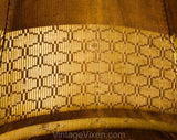 1910s Brown Umbrella - Mocha & Metallic Gold 10s 20s Parasol - Rayon Brocade with Bamboo Shaft and Clear Lucite Handle - Beautiful Style