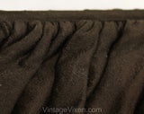 1930s 1940s Cocoa Brown Purse - Lush 30s 40s Panne Velvet Clutch Handbag - Art Deco Brass Knobs - Unique Opening - Lewis Collector Bag