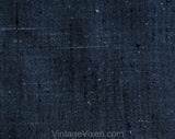 Blue Thai Silk Fabric - Over 6 Yards Cornflower Denim Black Hues - 50s 60s Yardage - Flecked Nubby Fine Woven Silk Rayon Blend Material