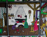 Fairy Tale Novelty Print Cotton Fabric - 4 Drapery Panels Unfinished - Each 39.5 x 49.5 Inches Minimum - 50s 60s Storybook Fairytale Scenes