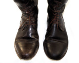 Size 8 Vogel Riding Boots - Custom Made Dark Brown Leather Tall Boot from NYC Maker Established 1879 - Antique Style Equestrian Footwear