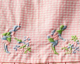 3T Girls 1950s Pink Gingham Dress - Charming Toddler Planting Flowers 60s Summer Tunic Top - Pastel Blue Green - How Does Your Garden Grow
