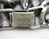 Terrific 1960s Asian Charm Bracelet - Four Seasons Style Metal 60s - Antiqued Pewter Color Silver - Big Jangling Discs - Far East by Napier
