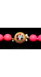 Pretty in Pink 1950s Cut Glass & Beads Necklace - Spring - Pink - 50s - Day To Evening - Aurora Borealis - Rhinestones - Glamour - 38417-1