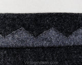 Size 10 Gray Wool Skirt from Austria - Tyrolean 1980s High Quality Designer - Medium Size Pleated Full Skirt - Zig Zag Two Tone - Waist 28