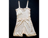 1920s Girl's Underwear - Authentic 20s Peach Jersey Step-In Chemise with Button-Closed Seat - Size 6 Girls NOS Deadstock - Carters - 29780-2