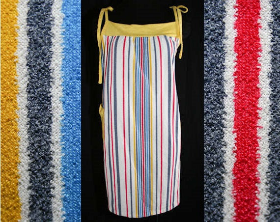 strapless open back dress Size 12 Summer Dress - Cute 1960s Beach Cover Up Sun Dress