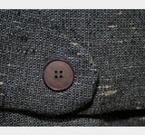 Size 8 Gray Suit - Chic Early 1950s Charcoal & Blue Flecked Wool Jacket with Skirt - 50s National Recovery Board Label - Bust 36.5 - 33722