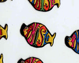 Phish Band Patch - Early 1990s Rocker - Funk Rock Folk Pop Alternative Genre - Tropical Fish Shaped Alt Music Rainbow Applique for Jacket
