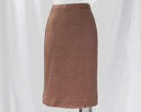 Size 4 Cashmere Dress Set - 1950s Mocha Beige Luxury Knit Sweater & Pencil Skirt - Sexy 50s Sweater Girl Secretary Suit Luisa Spagnoli Italy