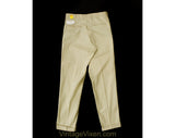 1950s Boy's Khaki Pants - Child Size 12 Beige Tan 50s 60s Cotton Trousers - Preppy Style Boys Dress Pant - Unworn NOS Deadstock - Waist 25
