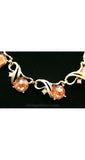 1950s Amber Rhinestone Necklace - Light Brown 1950s Elegant Jewelry - Sarah Coventry - Mid Century - Aurora Borealis - Beautiful - 38407