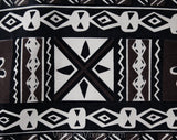 1960s Fiji Souvenir Tote Bag - Khaki Cotton 60s 70s Shoulder Purse - Primitive Novelty Print with Rope Straps & Tassel - Paper Bag Shape