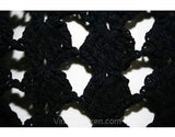 Bewitching Black Crochet Cape with Fringe - Any Size Small - Medium - Large - See Through - Hippie - Boho - 60s - Fall - Casual - 31199-1