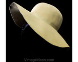 Neutral Felt Hat - Taupe Wool Wide Brim 1970s Millinery from Saks 5th Avenue - Spring Fall - Floppy Slouch Brim - Sophisticated 70s Chic