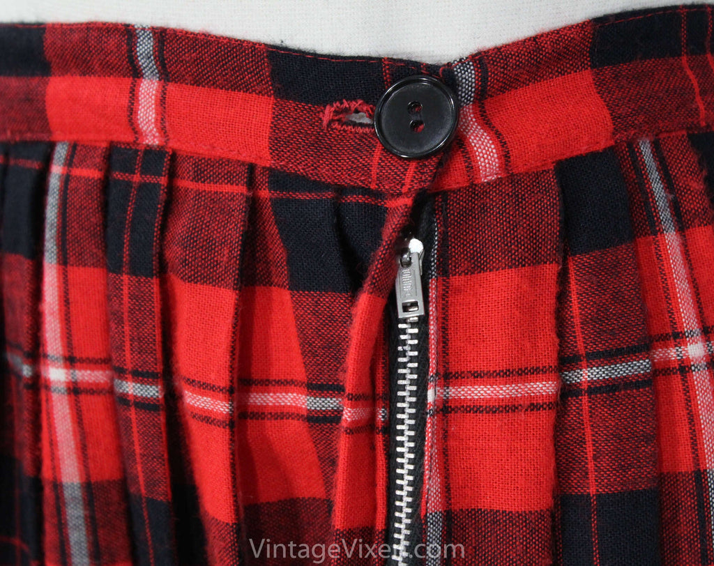 Christmas plaid skirt 50s clearance