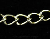 Jingle Bells Belt - Chic 1960s Brass Chain Link Hip Belt - Size 6 to 10 - Small Medium - Gold Color Metal - Mint Condition - Waist to 28