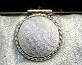 Metallic Silver Lamé Evening Purse - Formal Handbag - 1960s Bag with Chain Strap Handle - Mid Century Cocktail Hour - 60s Chic - 41487