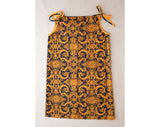 Girl's Size 10 Dress - Mod 1960s Navy Flourish Print Girls Sun Dress - Summer 60s Children's - Shoulder Strap Ties - Vintage Dress - 37322-1
