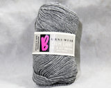 Quality Gray Wool Yarn - One Single Skein 1 Ounce - Slate Smoke Fog Gray Knitting Crochet Fiber Arts - Airns-Wear Crepe Laine From England