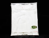 Baby Girl's White Outfit - Sweet Knit Shirt & Matching Panty - 1950s 60s Girls Fancy Topper Set - Size 9 to 12 Month Infant - Deadstock NIB