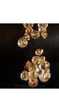Glam 1950s Cut Crystal Beaded Cuff Bracelet - Clear Glass Facted Beads - 1950s - 40s 50s New-Old Stock - Classic Simple Glamorous - 34712-1