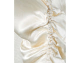 Size 4 Wedding Dress - Late 1930s Ivory Satin & Mesh Knit Bridal Gown - 30s 40s Innocent Wartime Beauty - Bust 33.5 - Waist 24.5 - 31836