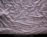 1950s Lavender Quilted Cotton Comforter - Authentic 40s 50s Light Pastel Purple Cottage Twin Bedspread Coverlet with Tufted Wool Pom Poms