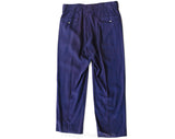 Men's Medium Rockabilly Pants - 1940s Indigo Blue Purple Gabardine Western Trouser - 40s Country Band Musician Stage Wear - Waist 33 x 28.75
