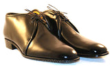 Size 8 Men's Shoes - 1960s Mod Black Patent Mens Dress Shoe - 60s Mid Century Modern - Streamlined Oxfords - NOS 60's Deadstock by Rex