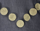 50s Polka Dot Scarf - Metallic & Black Sheer Chiffon Long Rectangular Wrap - Gold Bronze Brown Rayon - 1950s 1960s Pin-Up Girl Bobby Soxer