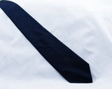 70's Navy Blue Tie - Preppy Guy 70s 80s Mens 1970s 1980s Necktie - Pure Silk from The Men's Store Bloomingdales - All Season Neckwear