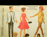 60s Vintage Doll's Sewing Pattern - Dated 1962 Wedding Dress + Wardrobe for 11 1/2 Inch Fashion Doll & Boyfriend's Tuxedo - McCalls 6420