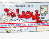1970s Kid's Comic Book Tank Top - Size 7 Gender Neutral Shirt - Kitschy Cartoon Romance Love Deadstock - 70s Retro Athletic - NOS Deadstock