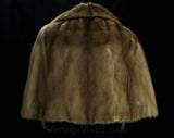 Mink Fur Stole - Small 1950s 60s Genuine Fur Cape - Posh Mid Century Glamour - Amber Brown Similar to Autumn Haze - Pretty Capelet Wrap