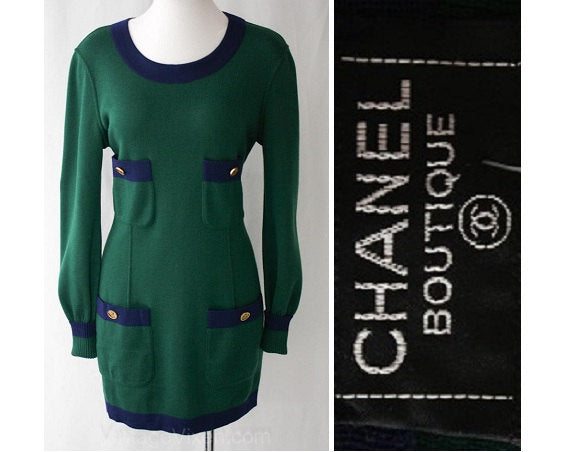 Chanel Pre-owned 1990s Logo-printed Mini-Dress - Black