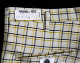 Teen Boy's 1960s Shorts - Size 18 Preppy Mustard Plaid Bermuda Shorts - 60s Summer Ivy League Style Classic Deadstock NWT - Waist 28.5