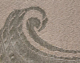 9 Yards 40s Satin Brocade Fabric - Elegant 1940s Rayon Neutral Upholstery Weight Yardage - Putty Pink & Light Gray Deco Flourish Scrollwork