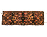 Victorian 1800s Table Runner - 11.75 x 35 Inches - Antique Silk Brocade Rectangular Dresser Textile - As Is Frayed Distressed - Pink Beige