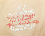 3 Pairs Seamed Cuban Heel Stockings - 1940s 50s Hosiery - Golden Honey Taupe - Size 9 1/2 15 Denier - Three Evening Sheer Sets - Melrose NIB