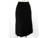 Size 8 Black Skirt - Paris France Designer Label - Gorgeous Quality Crepe Skirt by Andre Sauzaie - 1980s Haute Fashion - Waist 27 - 50069