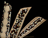 Leopard Print Silk Necktie - 1950s Novelty Animal Print Ladies Ascot Tie - Brown Black Beige Scarf Style Accessory - 50s Pin Up Secretary
