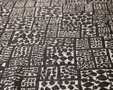 50s Mid Century Rayon Fabric - 1 Yard x 45 Inches - 1950s 60s Gray White & Black Leafy MCM Print - Sheer Stylized Leaves Yardage - Kress