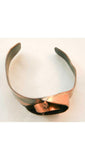 Beatnik Chic 1960s Copper Metal Bracelet - Rockabilly - Modernist Avant Garde Objet d'Art - Brown 1960s Cuff - Moves With Movement - 38349